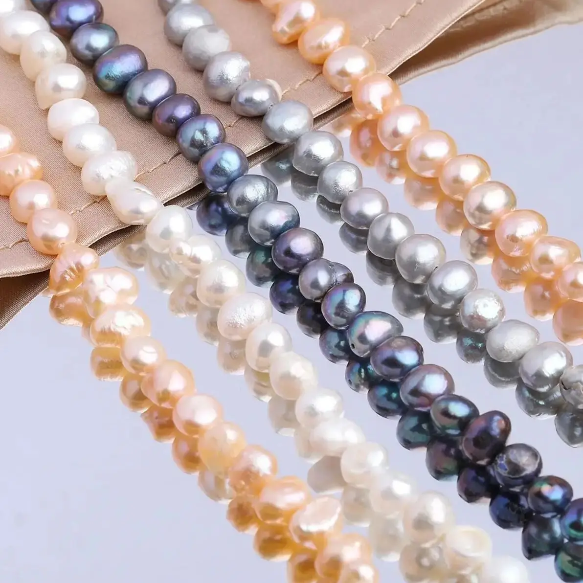 6-7mm Irregular Natural Freshwater Pearl Beads For DIY Elegant Bracelet Beading Jewelry Making Charm Necklace Earrings Accessory