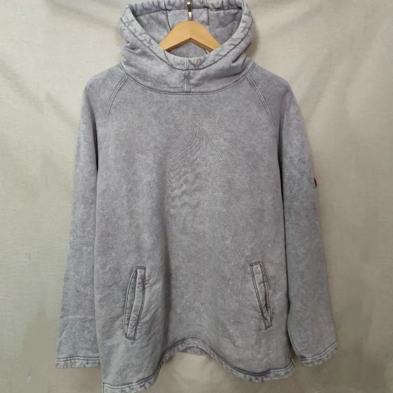 

Худи CAVEMPT в стиле ретро с принтом батик, серо-белое, оверсайз, с капюшоном, из хлопка, для мужчин и женщин