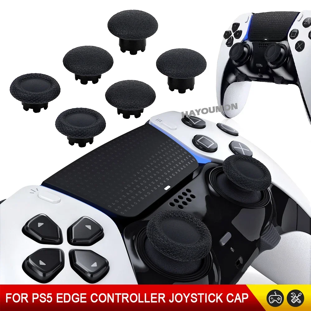 Afbeelding 6: 6 stks Vervanging Duimknoppen voor PS5 Edge Controller Zwart Analoge Stick Joystick Knoppen voor PS5 Edge Gampad Gaming Accessoires