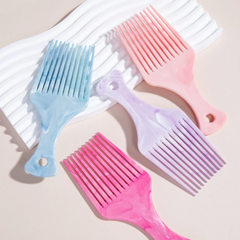 Colorful African Perm Styling Comb Men Oil Head Combs Hairsalon Hair Dye Hairbrush Barbershop Hairdressing Tool Highlights Brush