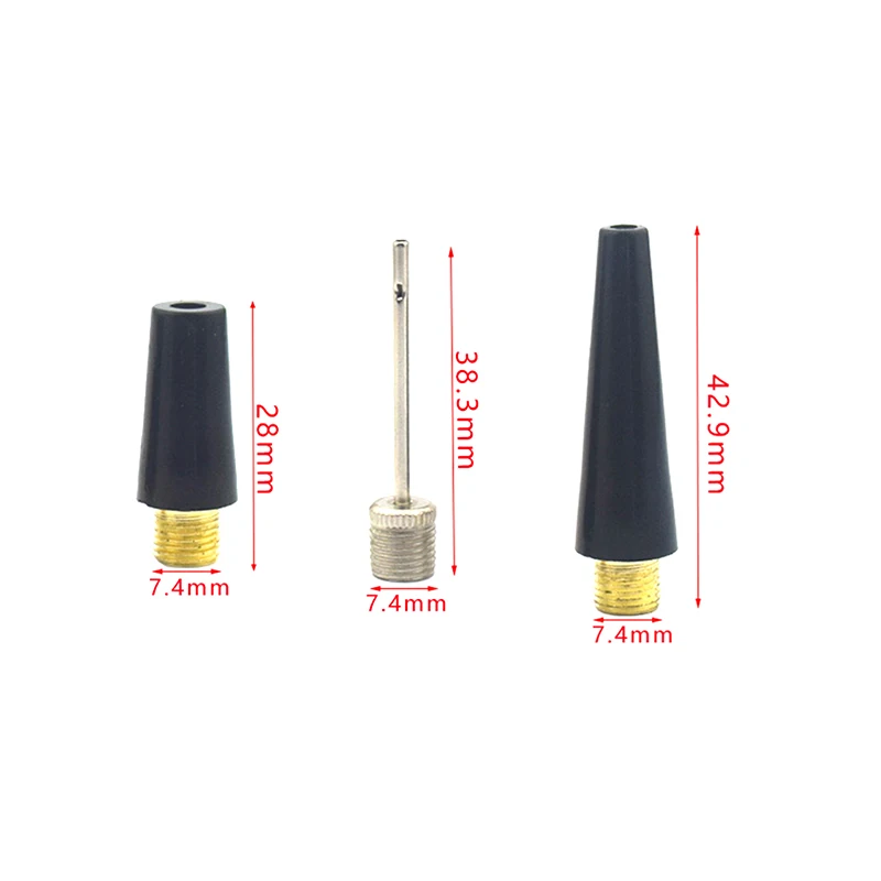 3 PCS Needle Nozzle Adapter Kit Ball Inflation Pump Needle Valve Adapter Kit Ball Pump Needle Bike Tire Inflating Kit