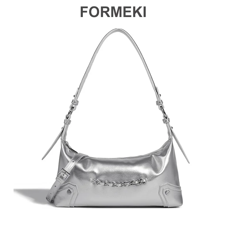 

Formeki Shoulder Bag For Women Ins Fashion Cool Motorcycle Bag Luxury Design Ladies Female Bag