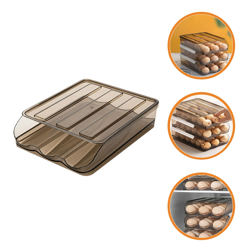 

Egg Storage Box Refrigerator Container Stackable Egg Holder Bins Drawer Organizer Plastic Food Storage Box for Fridge