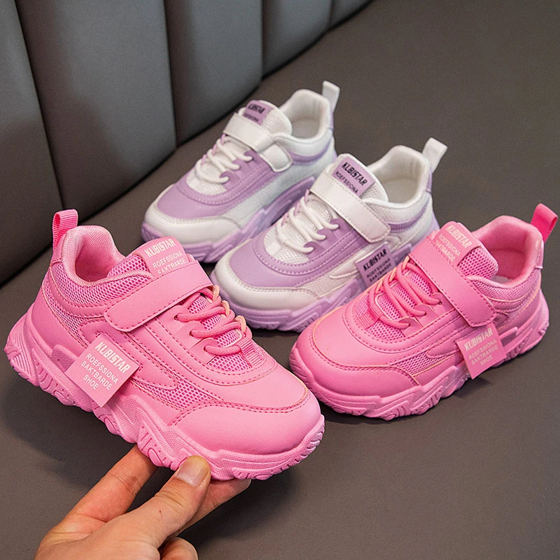 

2025 Kids Sports Shoes Children Casual Running Shoes for Girls Mesh Breathable Fashion Walking Sneakers Girls Tennis Mesh Shoes