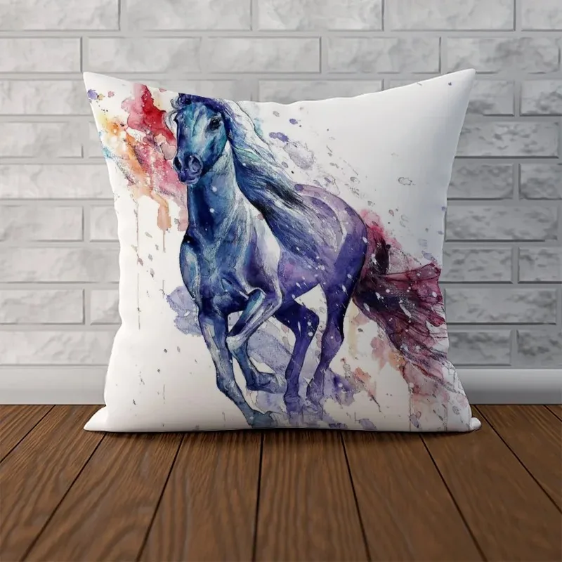 Watercolor Style Animal Cushion Cover 45*45 Decorative Pillowcase Decor 40x40 Sofa Cushions Covers for Bed Pillows Pilow Cases