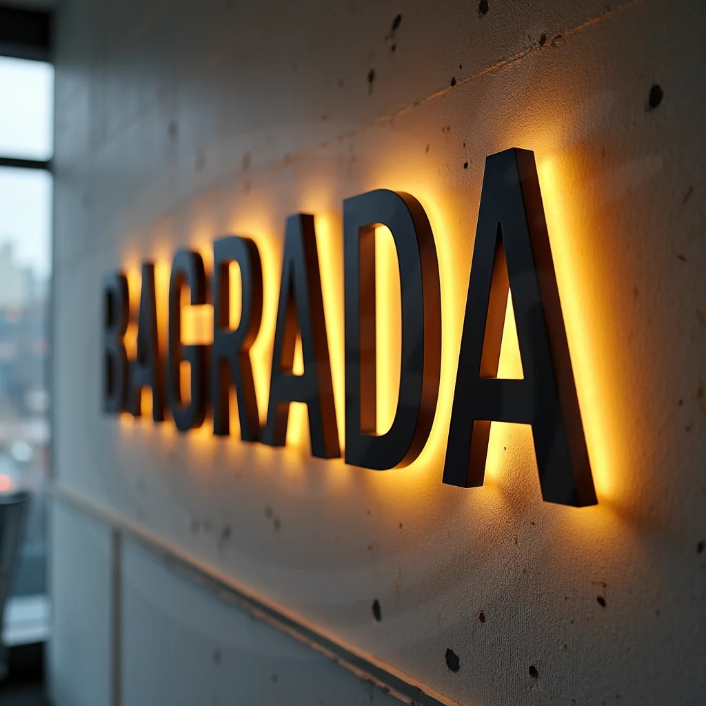 カスタムLEDバックライト付き3Dメタルレターサイン、屋外ビジネスストアフロント防水広告看板用ライトアップ