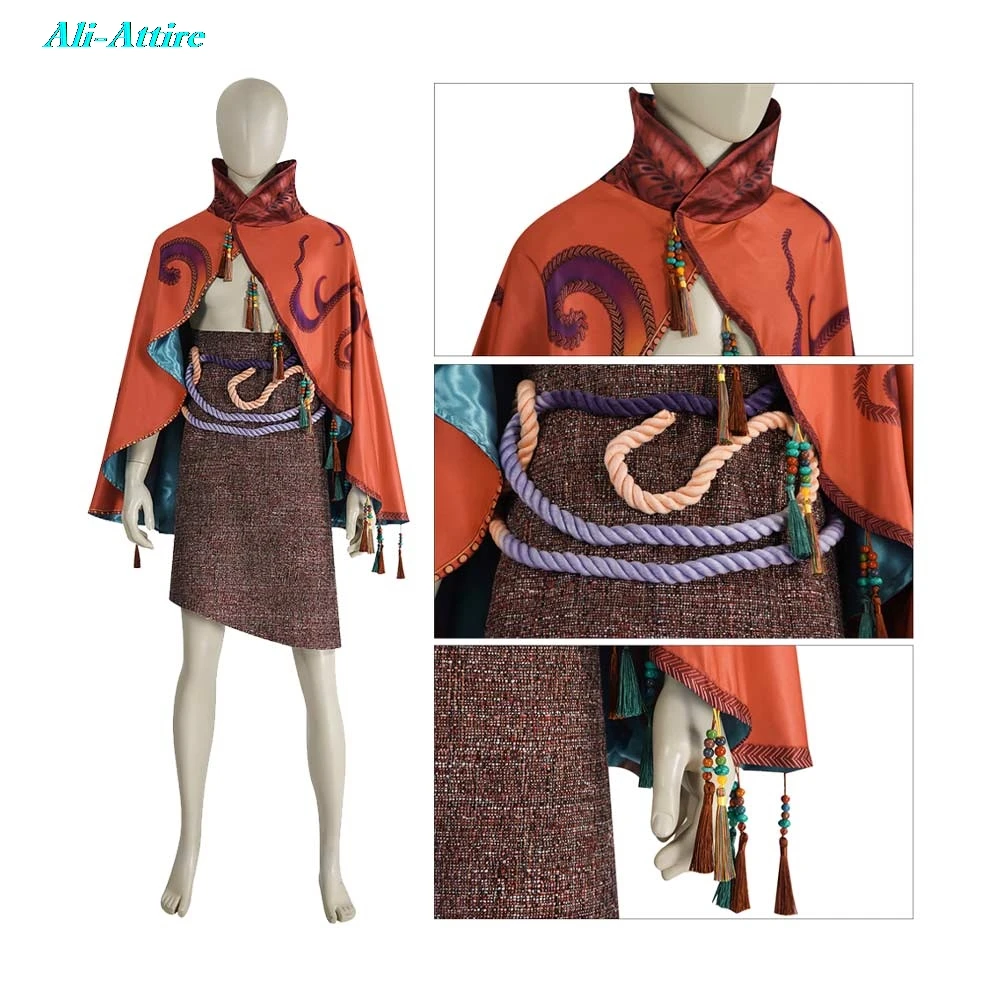 

2025 Movie Avatar of Fire Ash Peylak Cloak Apron Men Cloth Party Disguise Male Outfit Suits Roleplay Halloween Costume Carnival