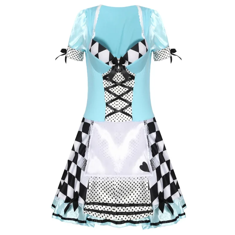 Volwassen Vrouwen Alice Wonderland Cosplay Halloween Carnaval Kostuums Verkleden Fantasie Party Blue Sweet Lolita Meid Rollenspel Kostuums