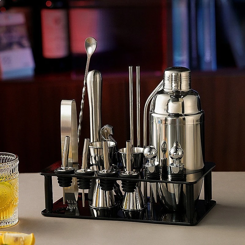 Stainless Steel Professional Bartender Set Cocktail Shaker Mixing Pot Hand Shaker Barware Tools Cocktail Mixer Making Kit