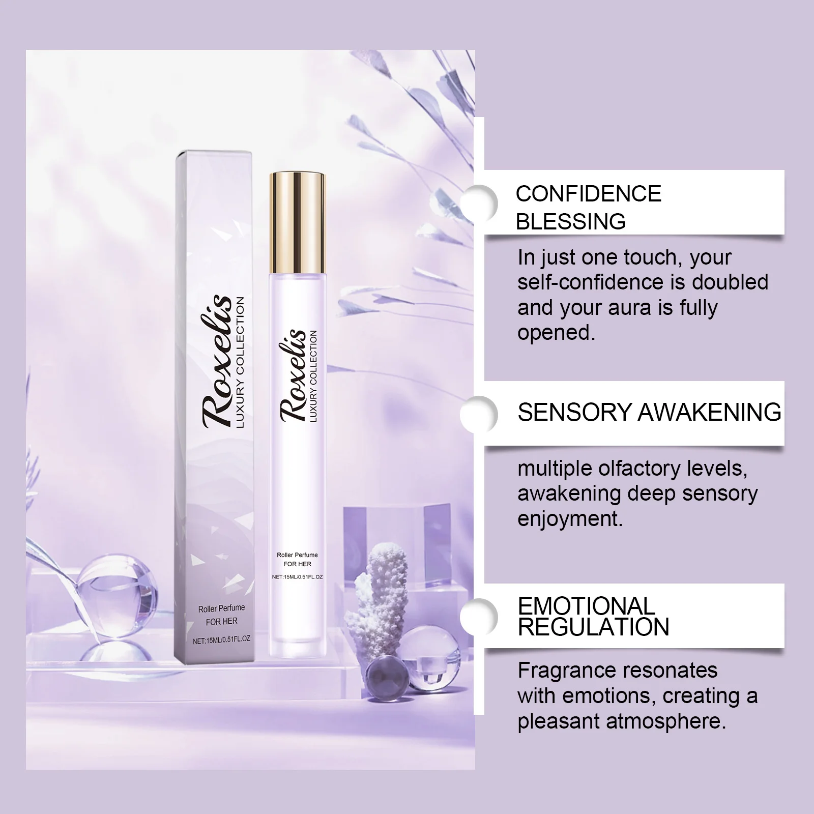 

Женский роликовый парфюм ROXELIS: Классический цветочный аромат, стойкий, элегантный и женственный шарм