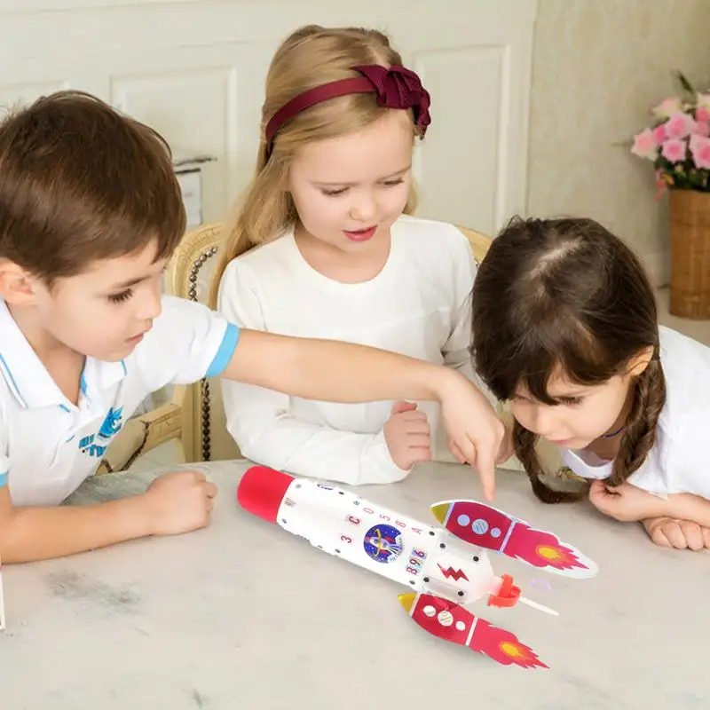 Scientific And Educational Toys Kids Arts And Crafts Rocket Experiment Set DIY Supplies Kids Scientific Toys Handmade STEM