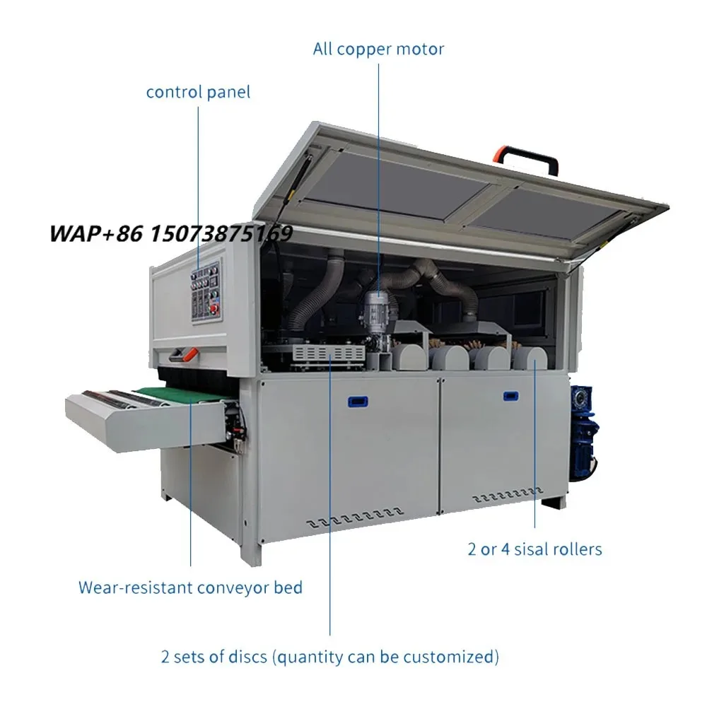 MDF/solid Wood Product Automatic Wide Belt Sander Woodworking Wood Buffing Sanding Polishing Polisher Machine