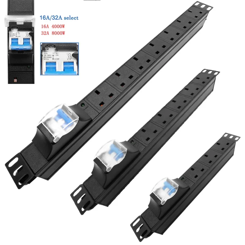 

NETWORK CABINET wireless PDU UK SOCKET Power Strip UK Plug Adapter Outlets 2-8way AC Multi Electrical Sockets air switch