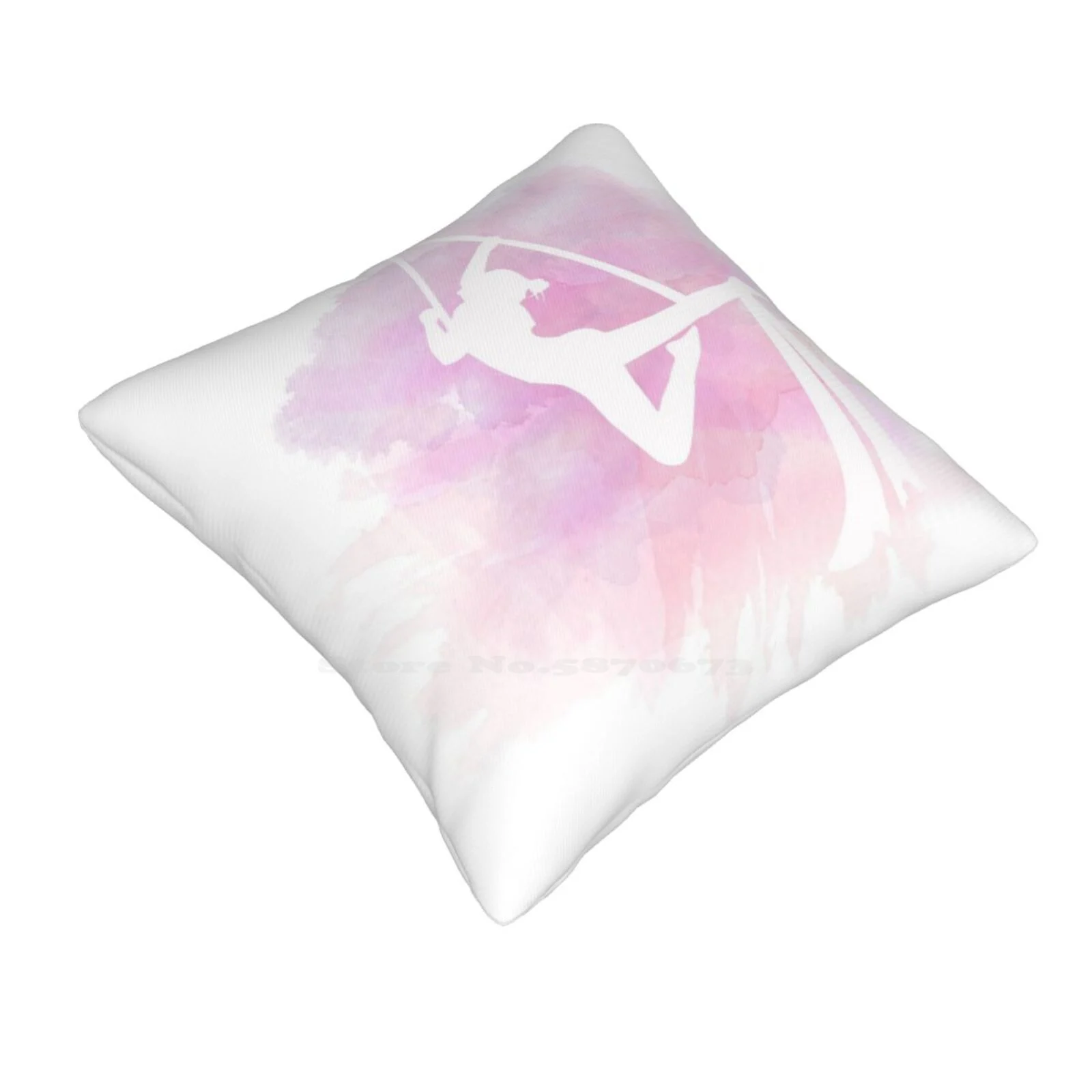 Aerial Silks Watercolor Pinks Home Sofa Car Cushion Cover Pillowcase Aerials Aerial Silks Circus Aerialist