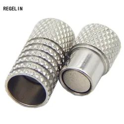 REGELIN 2pcs/lot Silver Tone Stainless Steel Strong Magnetic Clasp Fits for 3/4/5/6mm Round Leather Bracelets Jewelry Connectors
