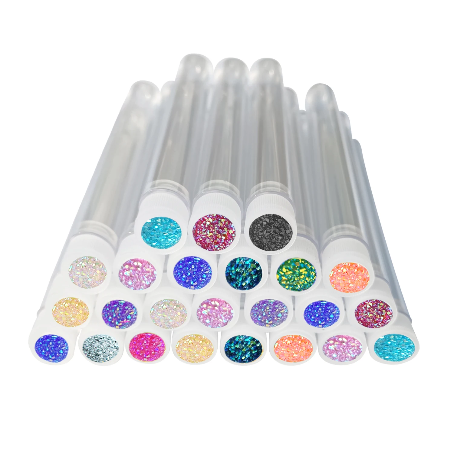 50개 다이아몬드 메이크업 브러쉬 재사용 가능한 눈썹 브러쉬 튜브 속눈썹 브러쉬 눈썹 브러쉬 교체 가능 방진 반짝임