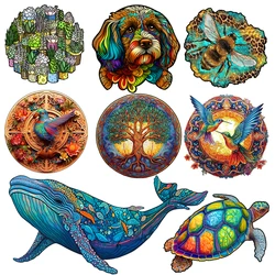 Unique Animals Wooden Jigsaw Puzzles For Adults Kids Wooden Puzzle Educational Toys Gifts Wood DIY Crafts Botanical Puzzle Games