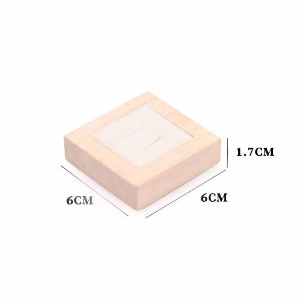 

Ring Holder Case Wooden Jewelry Show Props Ring Display Rack Jewelry Display Earrings Rings Organizer Solid Color