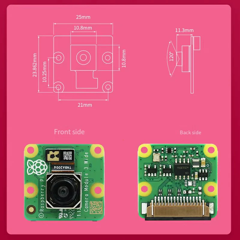 وحدة كاميرا Raspberry PI الأصلية 3 كاميرا واسعة NoIR للرؤية الليلية التركيز التلقائي