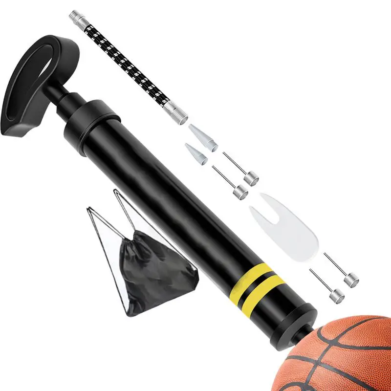 

Sports Ball Pump Kit Air Pump For Exercise Sport Balls Multipurpose Complete Hand Pump Kit With 4 Needles For Football