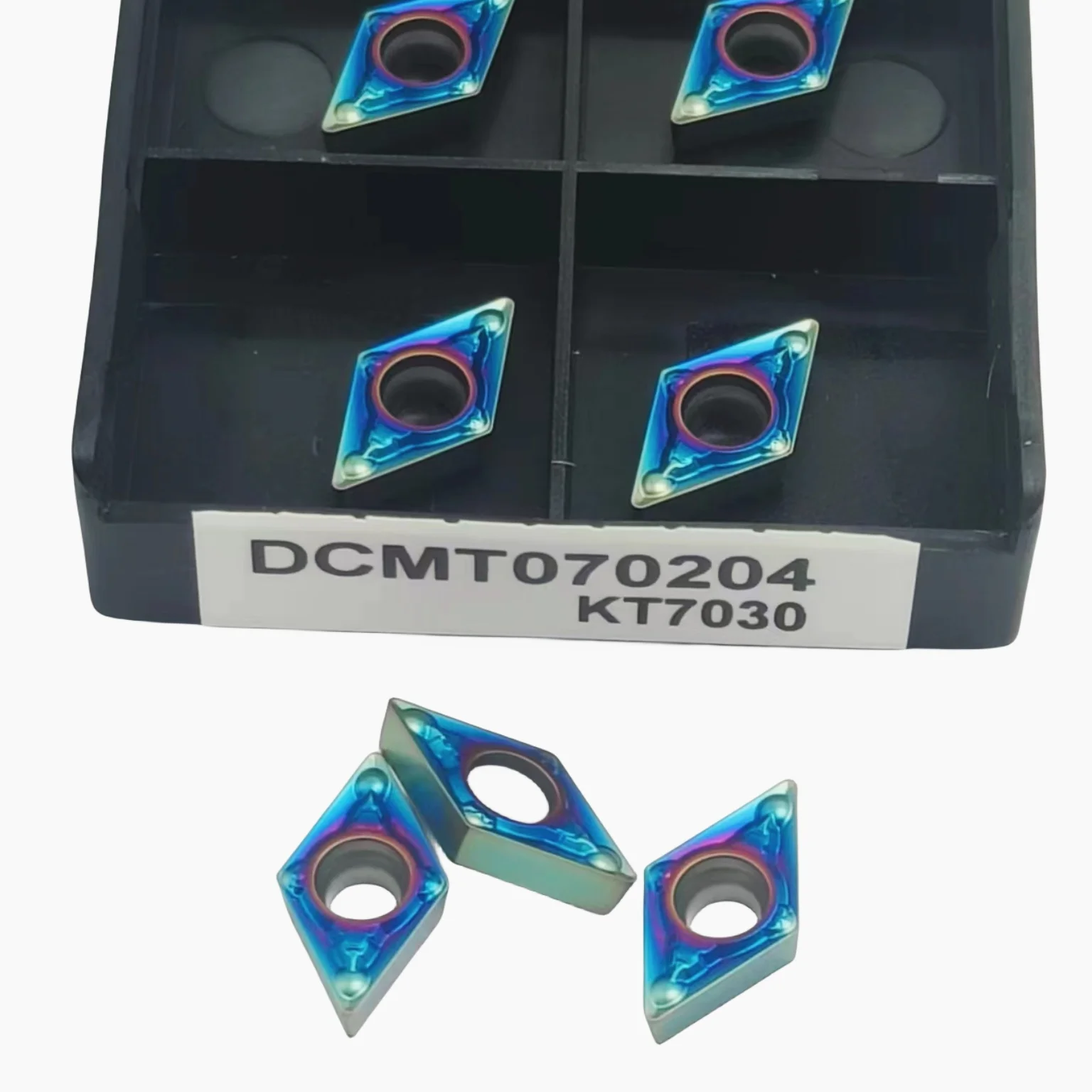 DCMT070204 DCMT070208 pisau paduan keras CNC alat bubut baja dan baja tahan karat alat pemutar sisipan penggilingan
