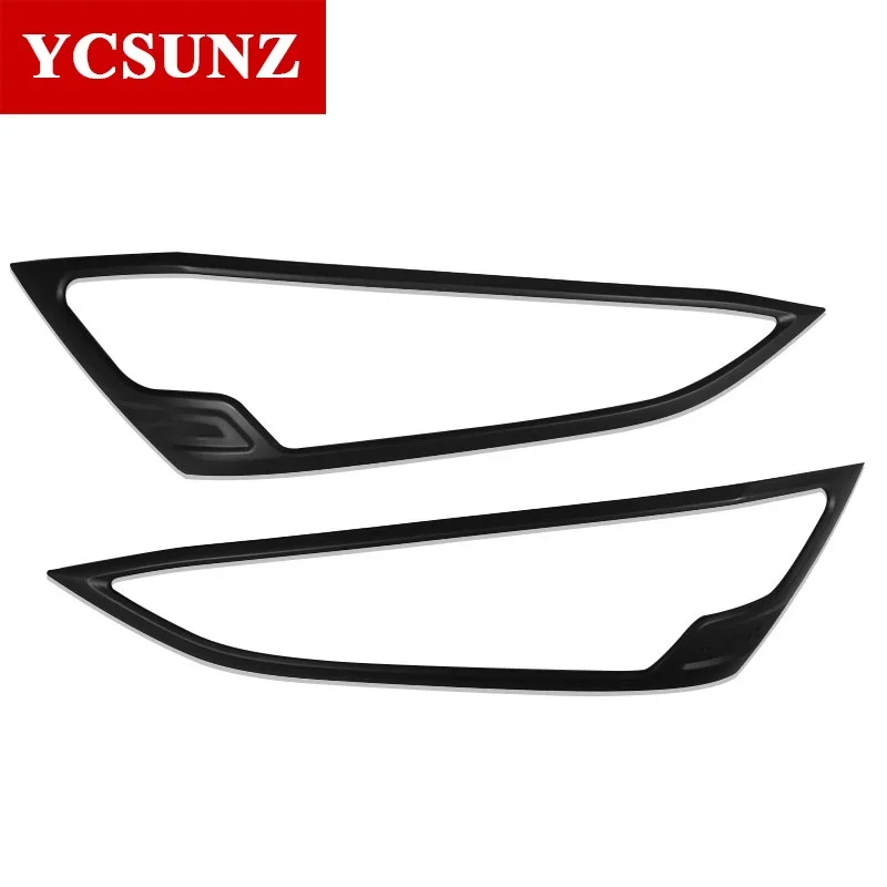 Matte Black Head Light Cover For Isuzu Mux Mu-x 2021 2022 2023 Front Lamp Hood Parts SUV Car Accessories YCSUNZ