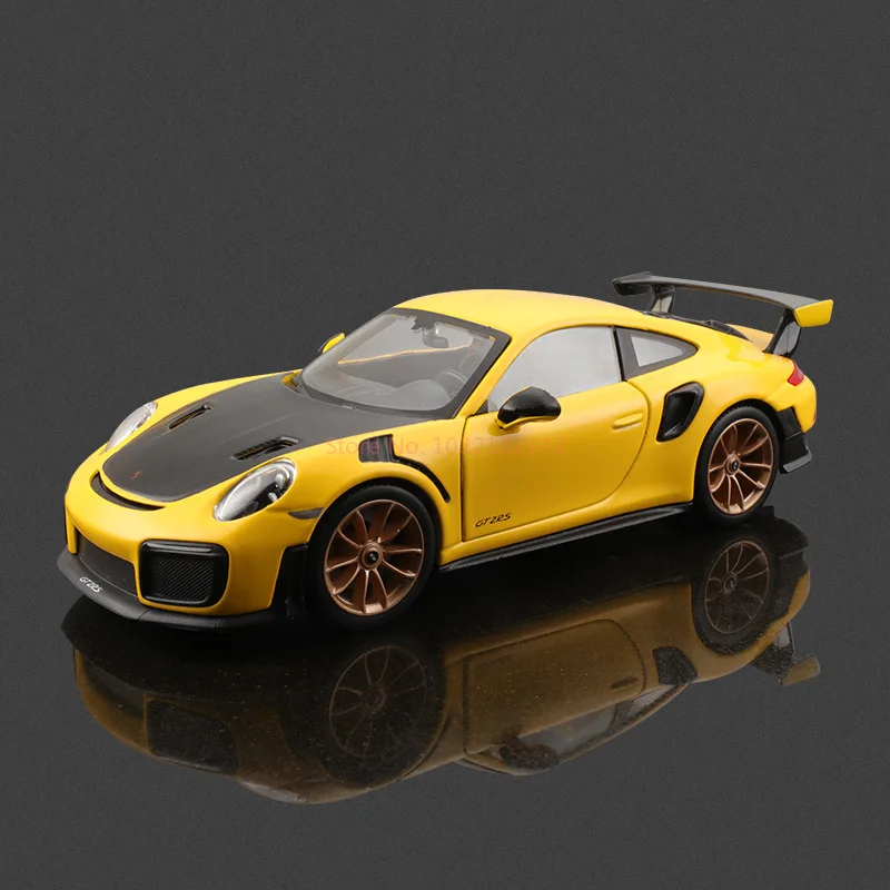 Hot Original Maisto 1:24 Porsche 911 Gt2 Rs Alloy Miniature Diecast Model Porsche 911 Sports Car Model Custom Toys Car Kids Gift