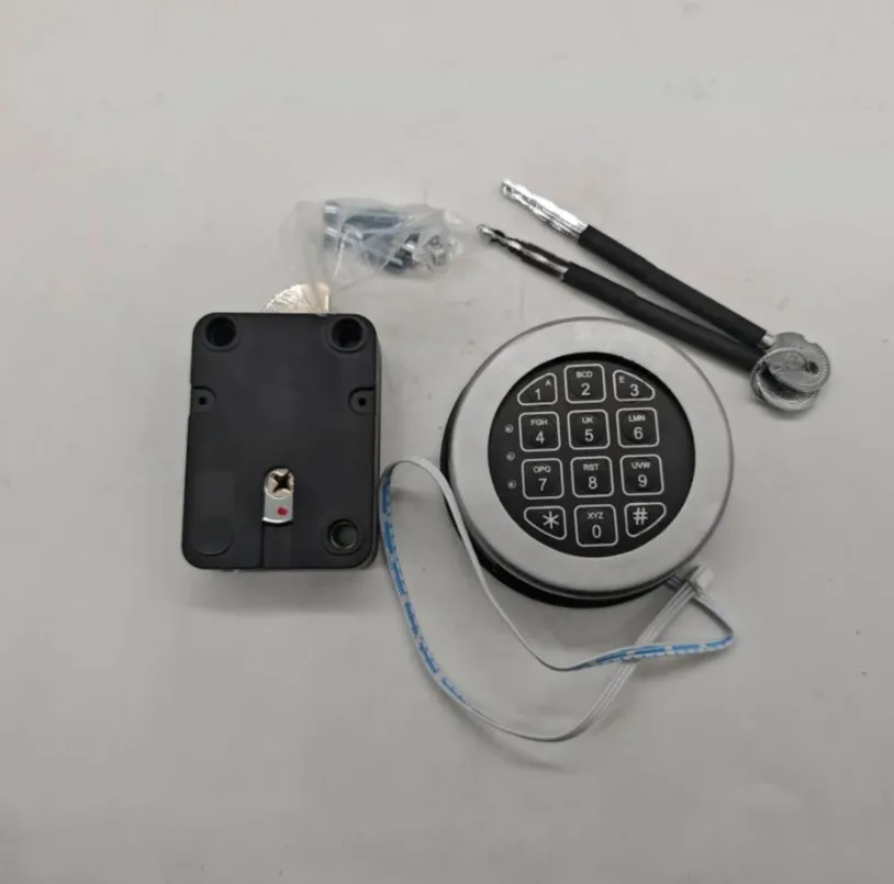 NEW Safe Electronic Lock Solenoid Lock & 2 Master Key Override W/Chrome KEYPAD Brand