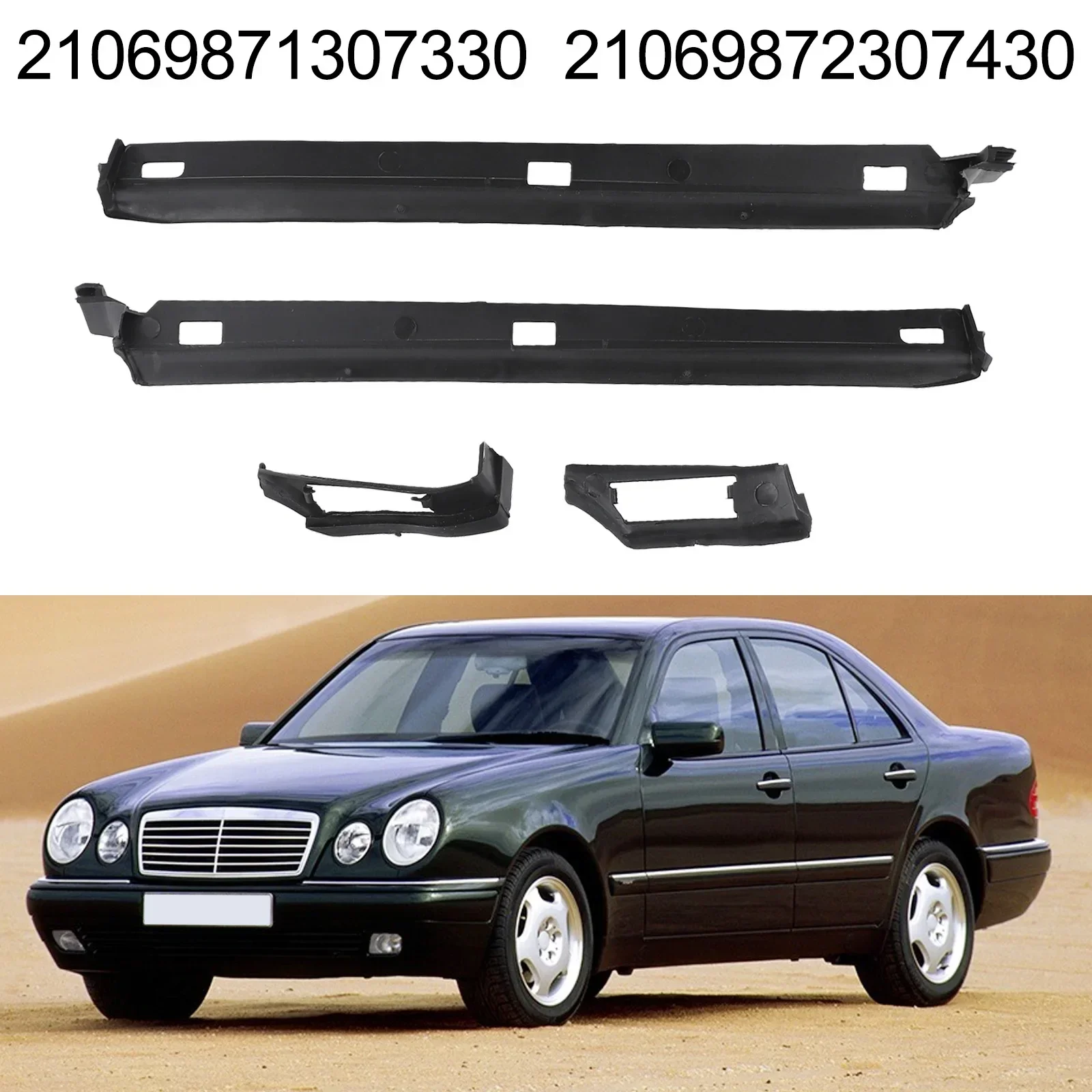 

4 Pack Front FFor EndFor Er SFor Eals for MFor ErcFor EdFor Es For E Class W210 (1996 2002) Anti ABS MatFor Erial