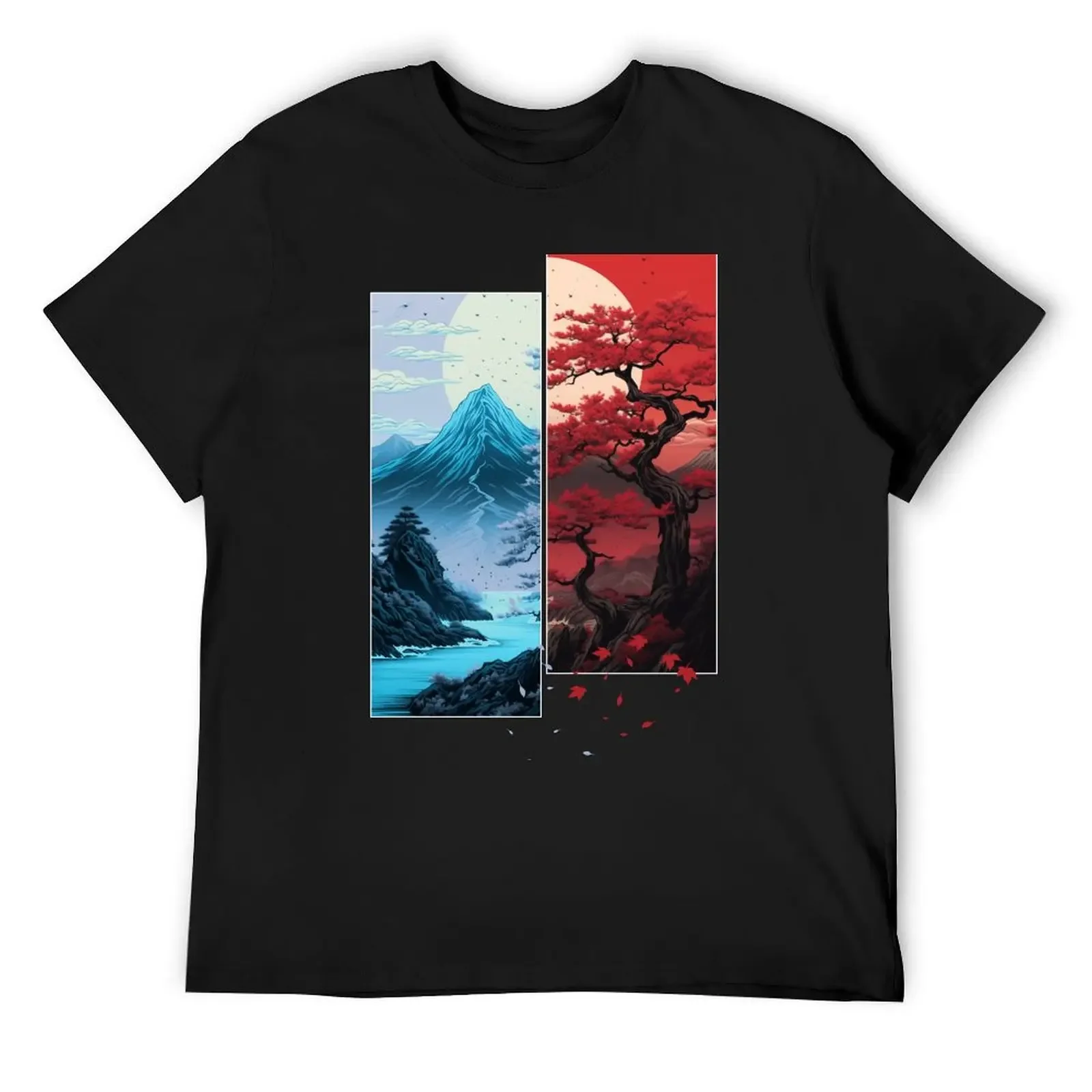 Momiji Tree Japanese Landscape T-Shirt boys animal print rapper graphic tees mens designer t shirt