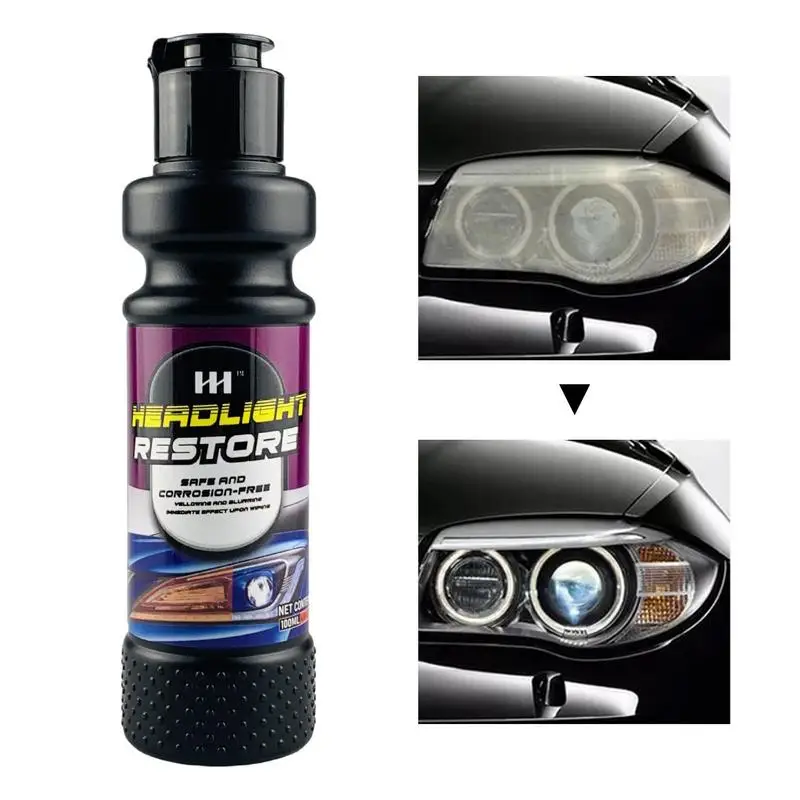 

Car Headlight Repair Fluid 100ml Headlamp Restore Cleaner Automotive Headlight Cleaner Scratch Remove For Bikes Motorcycles Cars