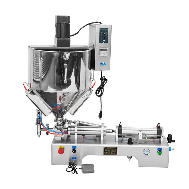

Semi Automatic Filling Machine Liquid Mini Wax Products Thick Cream Paste Hot Heating And Mixing Filling Machine