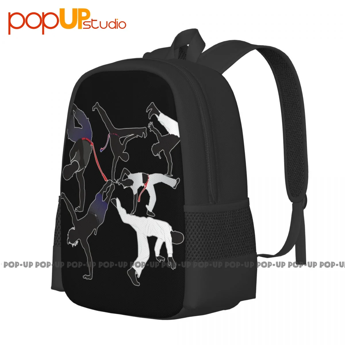 Capoeira Fighter Silhouettes Backpack Large Capacity Bookbag Swimming Personalised Outdoor Running