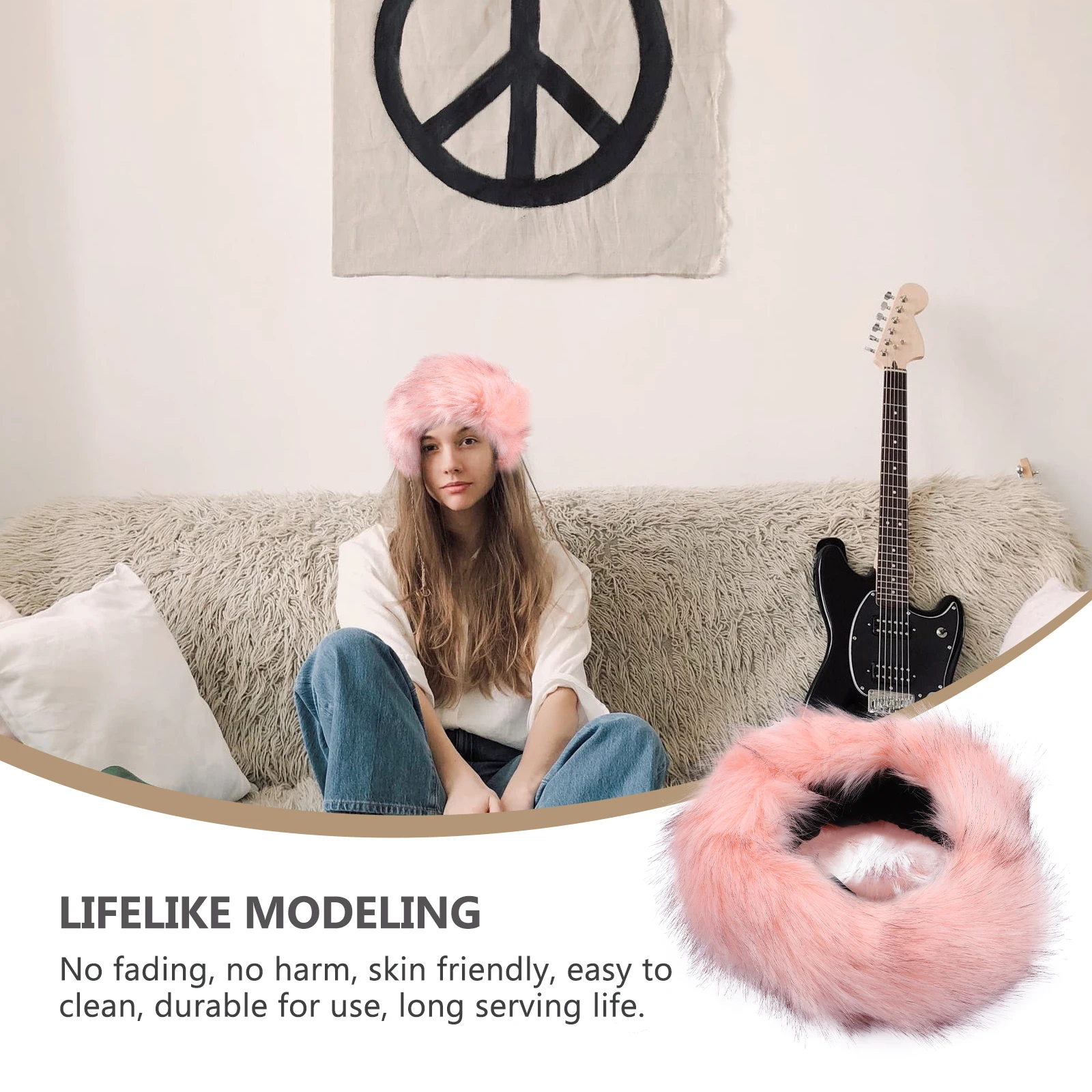 

Winter Faux Headband Beanie Hats for Women Headbands Warmer Ear Turban Artificial