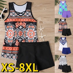 Roupa de banho verão novo design impressão maiô beachwear feminino sexy moda maiô duas peças conjunto tankini feminino monokini