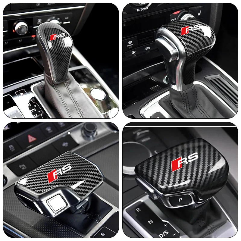 Car Shift Handle Auto Transmission Gearbox Handle Cover Sticker For Audi RS A3 A4 A4L A5 A6 A7 A7L A8L Q2L Q3 Q5 Q5L Q7 S3 S6 S7