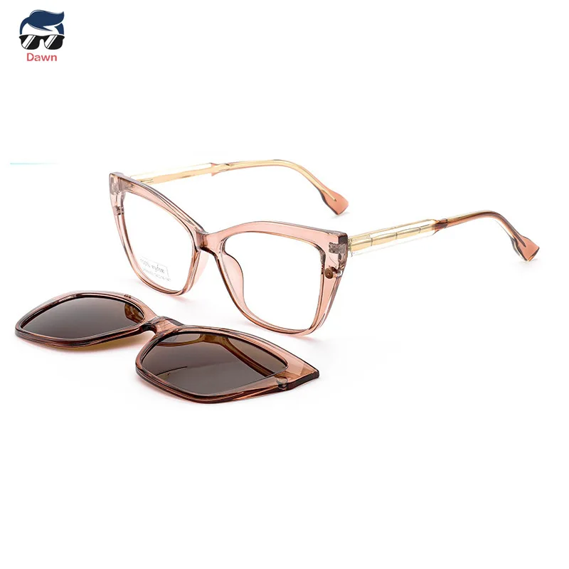 2025年新型-マグネット式クリップオン-trフレーム-3dスナップオンサングラス-男女兼用-度付きメガネにも装着可能