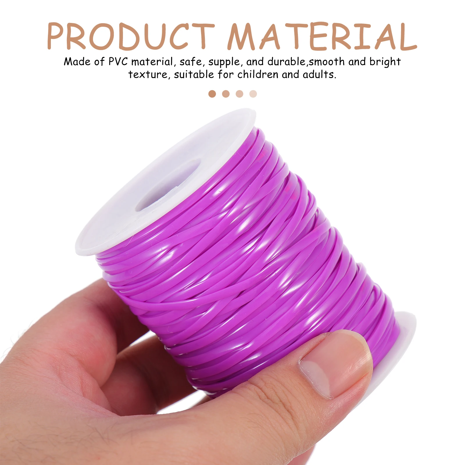 6 Rolls Braided Flap Lanyard Weaving DIY Lacing Cord Craft Gift Long Pvc Making