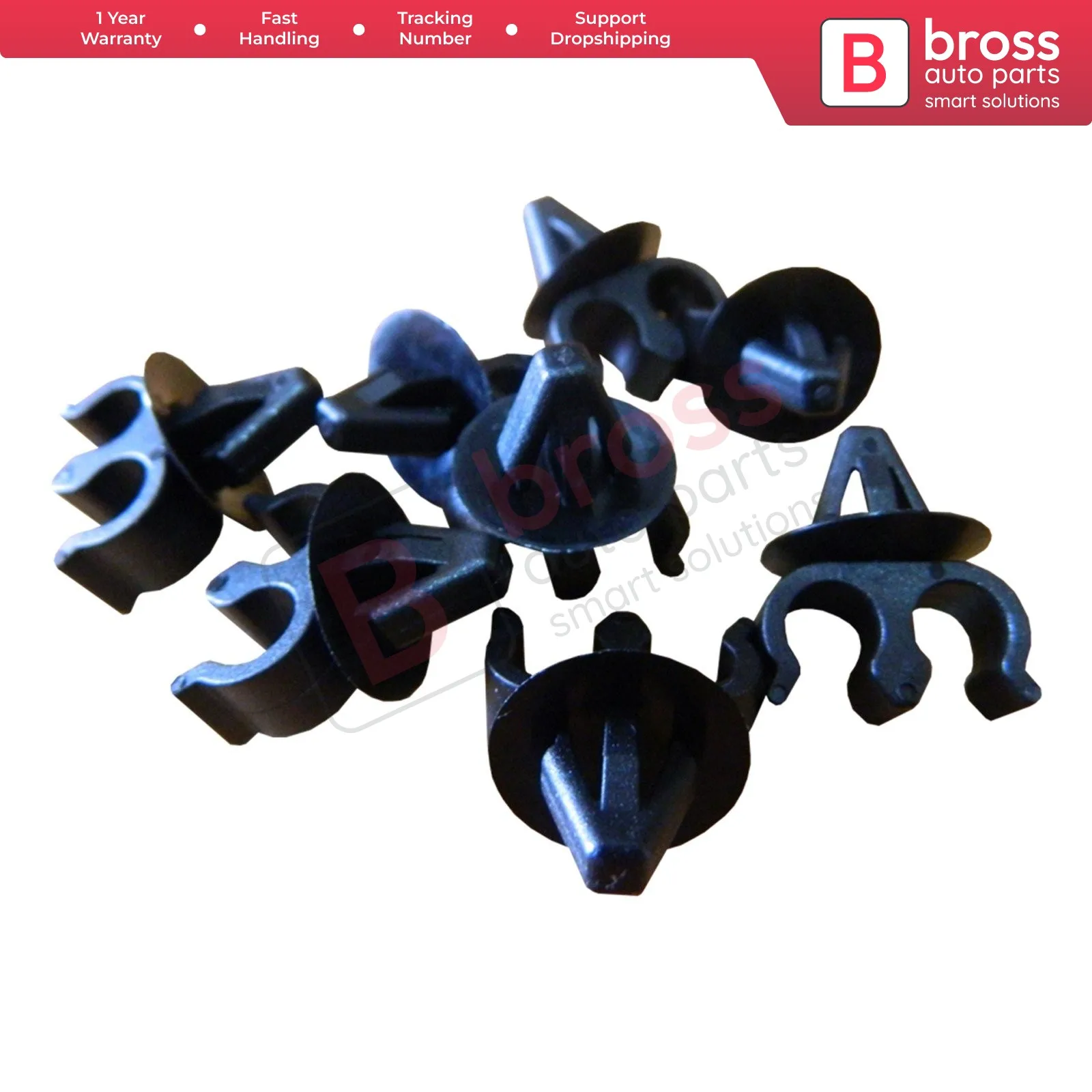 Bross Auto Parts BCF2616 10 Pieces Hose Cable Holder Clip,Universal