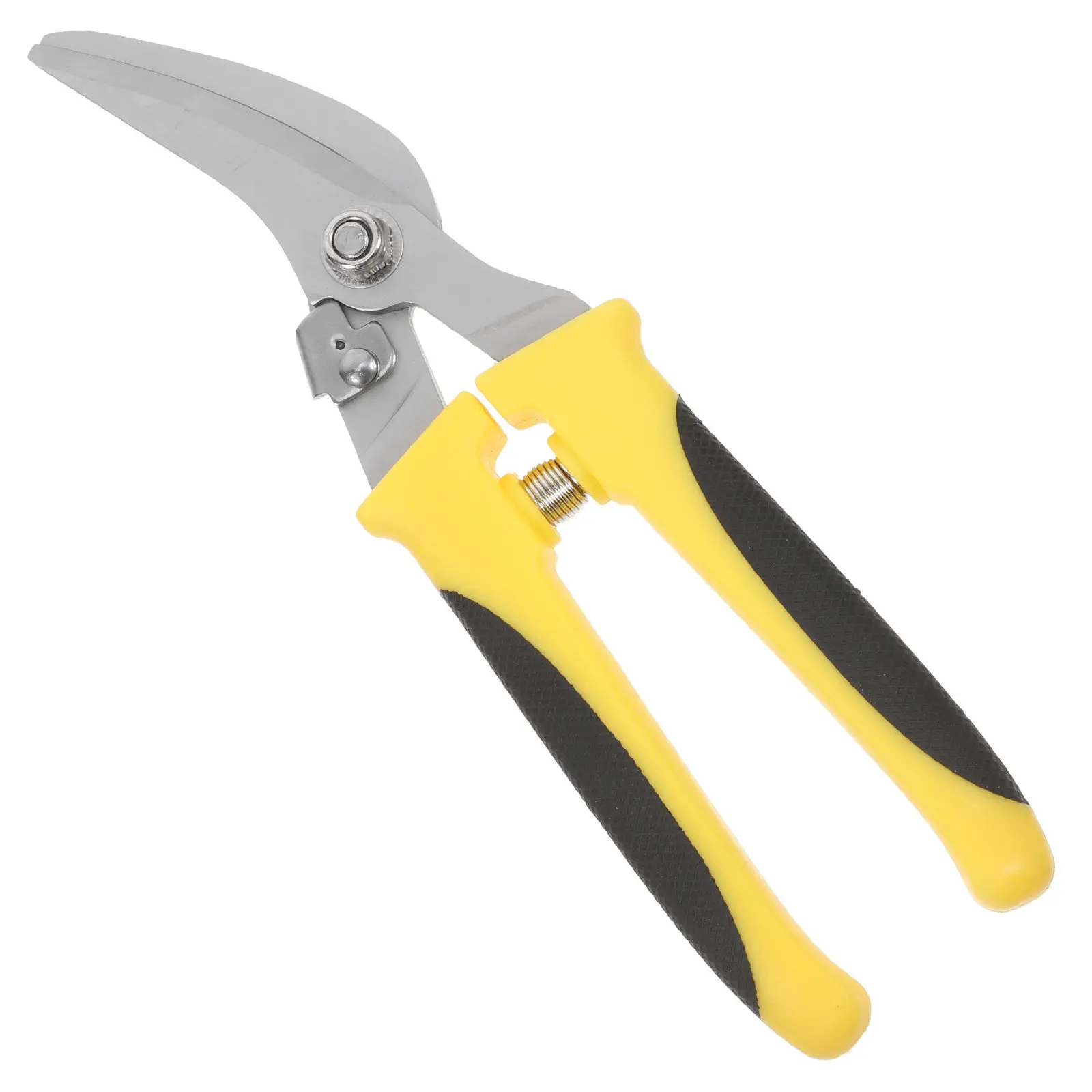 

1 шт. Ножницы для металла из высокоуглеродистой стали, экономящие усилия, цельнолитые, с нескользящей рукояткой, безопасным креплением, для работы с железом