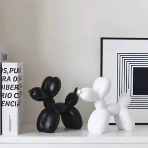 Balloon Resin Statue of Dog for home decoration, white, handcrafted animal ornament, beautiful, Valentine's Day gifts, BIR, 1pc 10 Main Sales Valentine's Day - №9