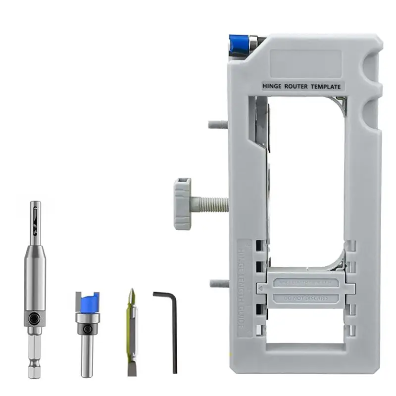 A44Z-Door Hinge Jig Door Hinge Mortiser Hinge Installation Kit Door Hinge Router Template For 3 Inch To 5 Inch Hinges