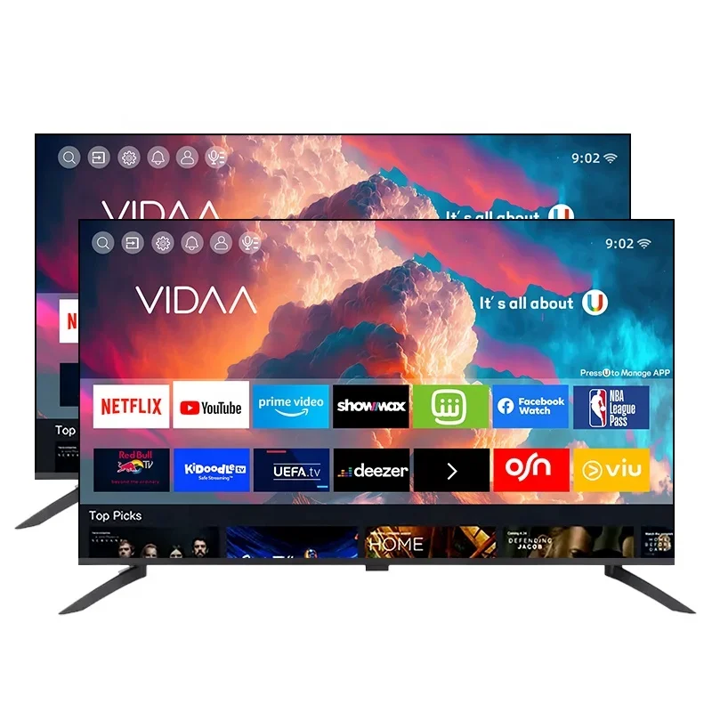 

Светодиодный телевизорНовый безрамный телевизор Smart Inch Slim 4K дюймов Светодиодный телевизор с сверхбольшим экраном Плоский/изогнутый светодиодный Smart TV