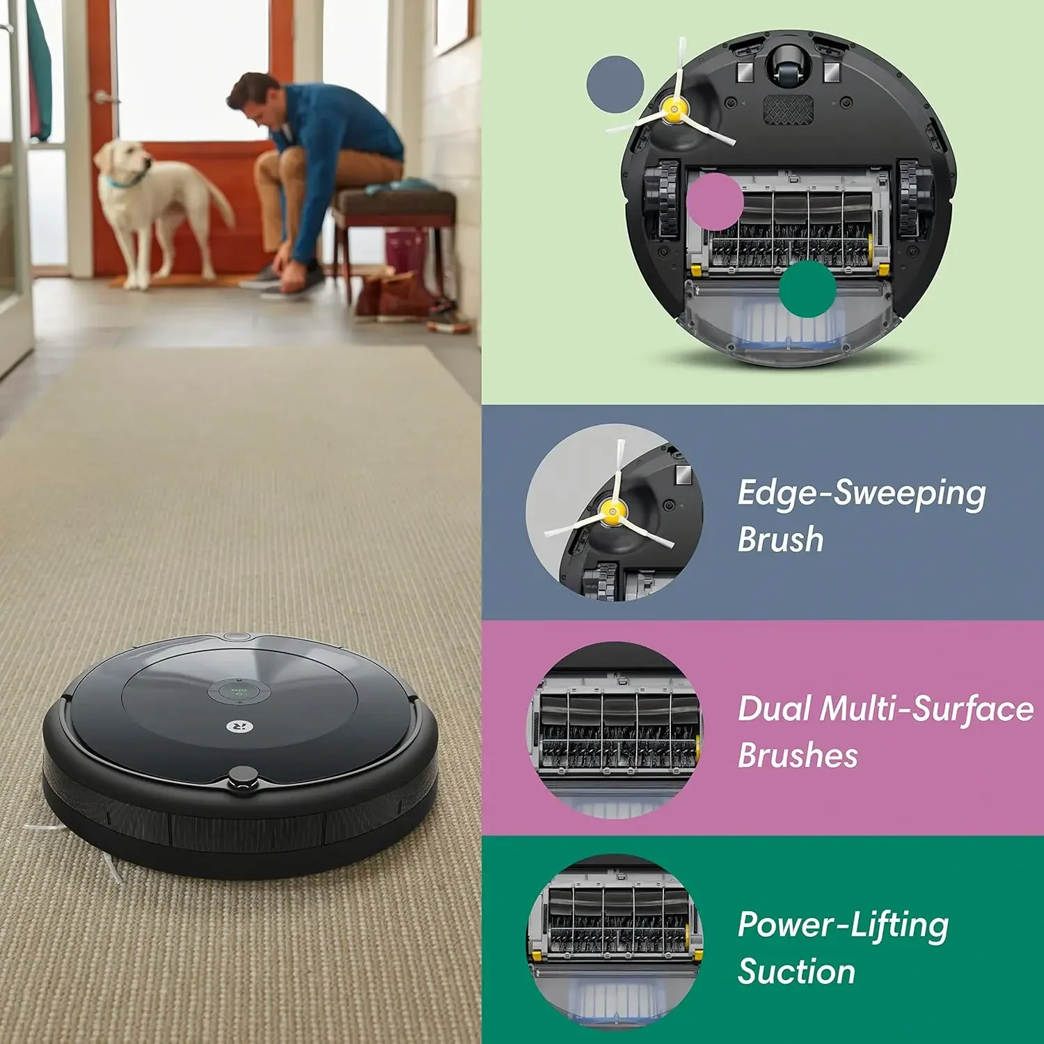 Roomba 694 Robot Vacuum-Wi-Fi Connectivity, Personalized Cleaning Recommendations, Works with Alexa, Good for Pet Hair, C