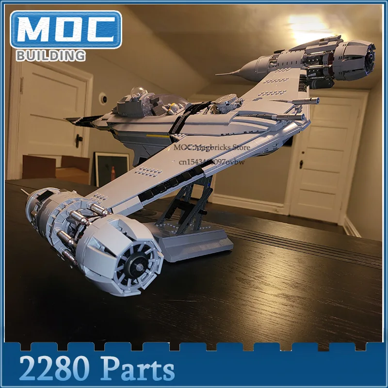 

UCS N-1 Starfighter Moc Строительные блоки Боевой космический корабль DIY Сборка Технология Коллекция кирпичей Дисплей Игрушки Рождественские подарки