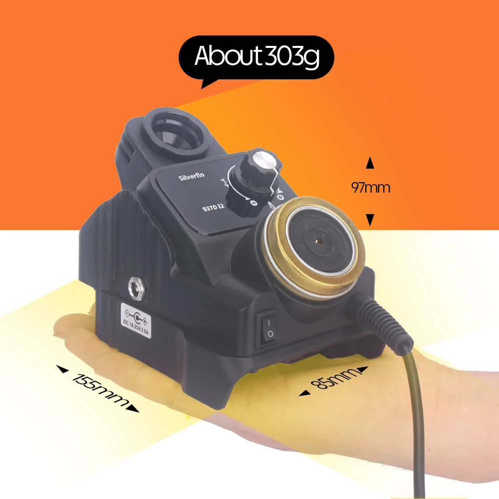 محطة لحام لاسلكية Silverflo 937DI محطة لحام محمولة مع وضع النوم لـ DEWALT/Milwaukee/MAKITA/بطارية 18/20 فولت