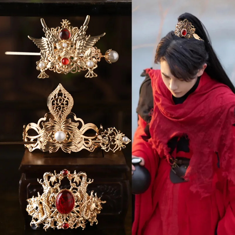 Festival Ancient Style Hair Accessories Gold Silver Hair Crowns Hairpins Men Women Headwear