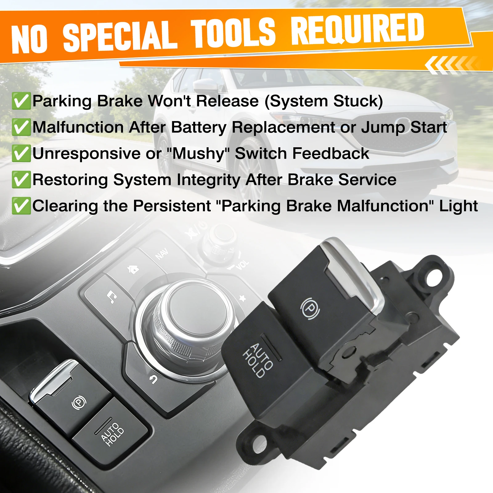 KD2W-66-EP0 Car Handbrake Switch for Mazda CX-5 2017-2021