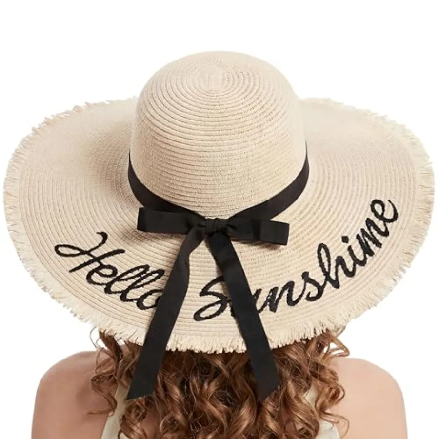

Women's Wide Brim Sun Hat UPF 50+ Packable Beach Hat for Women
