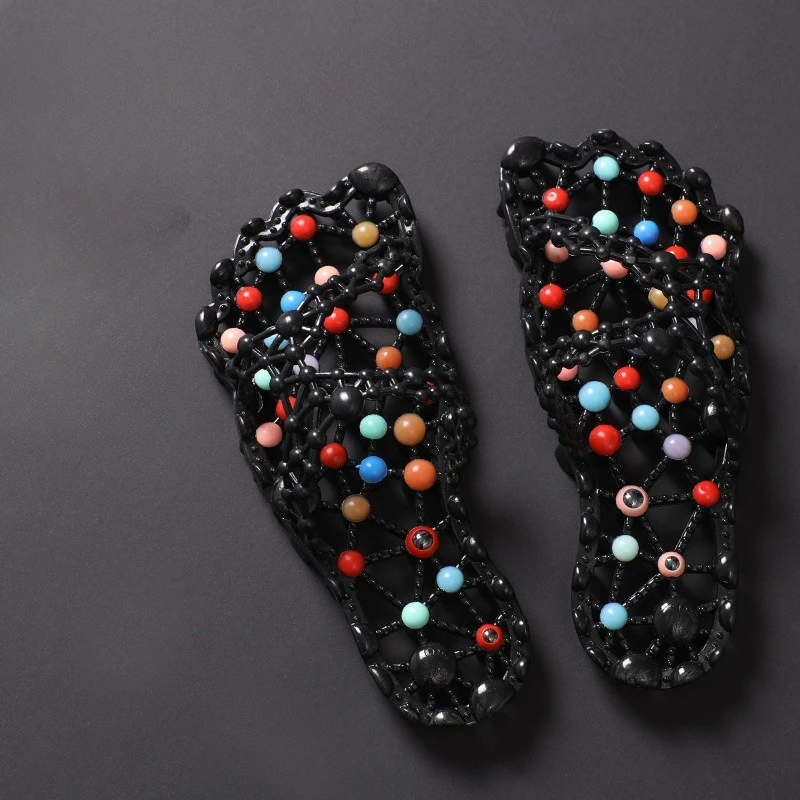 Slippers Summer Foot Bottom Granules Health Foot Therapy Indoor Home Bathroom Anti slip Bathing Quick drying Home Use image 3
